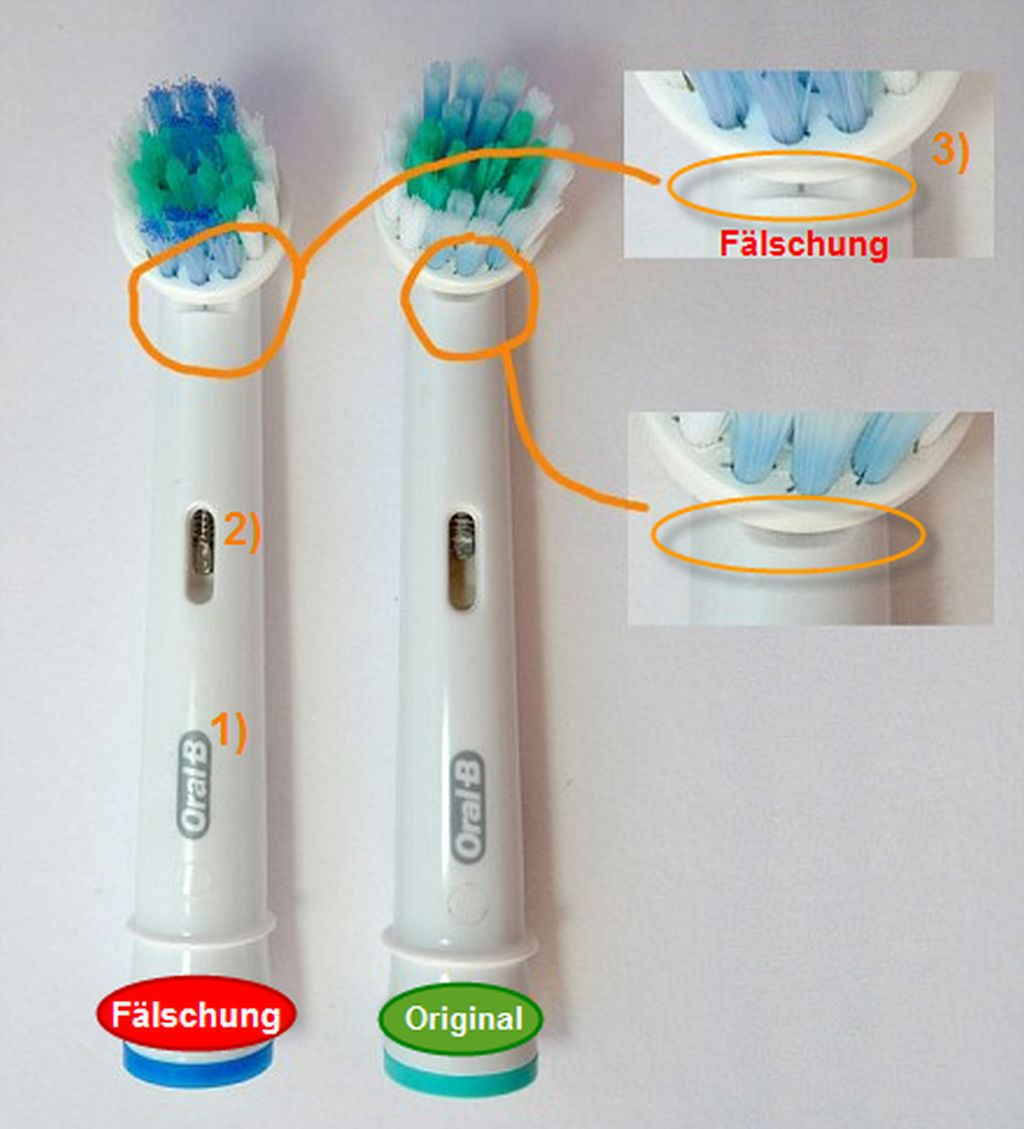 Oral-B Precision Clean Aufsteckbürste - Fälschung erkennen