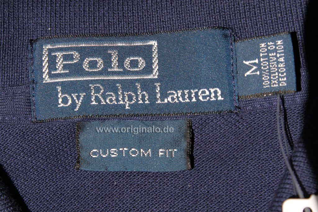Etikett am Innenkragen von Ralph Lauren Poloshirt
