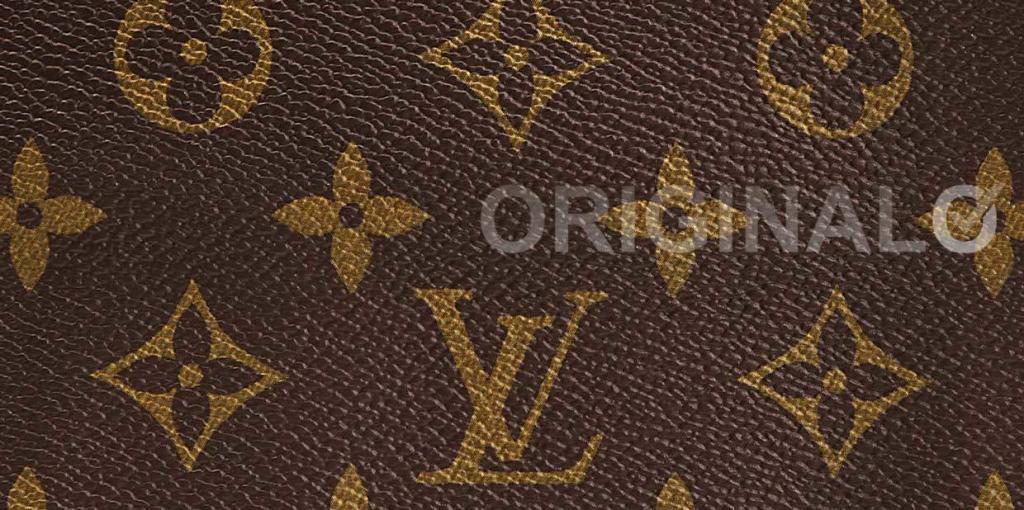 Original Louis Vuitton monogram canvas detail