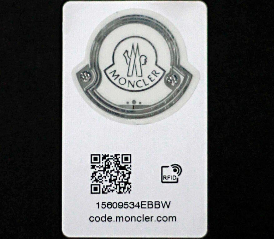Original Moncler RFID Code Sicherheitslabel